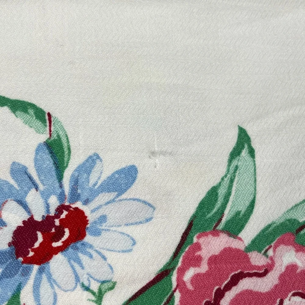 Vtg 50s St Regis Springmaid Tablecloth Floral Cotton Springs Mills 48x50 USA